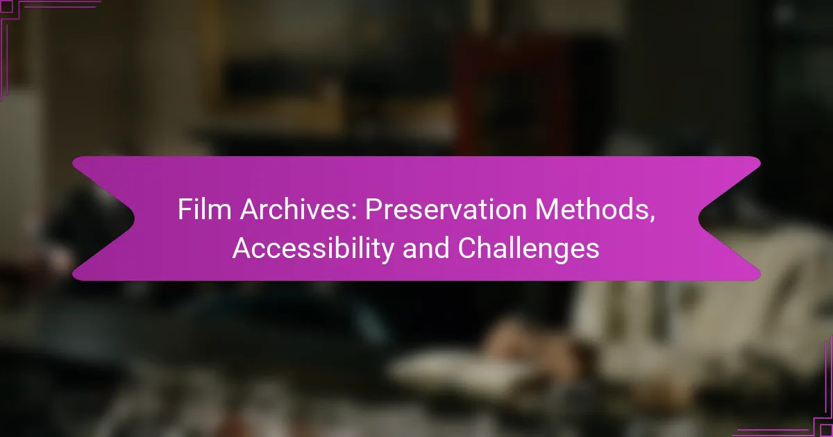 Film Archives: Preservation Methods, Accessibility and Challenges