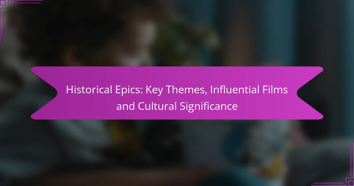 Historical Epics: Key Themes, Influential Films and Cultural Significance