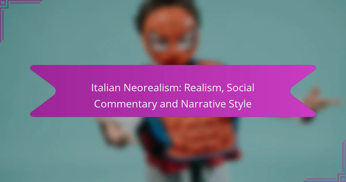 Italian Neorealism: Realism, Social Commentary and Narrative Style