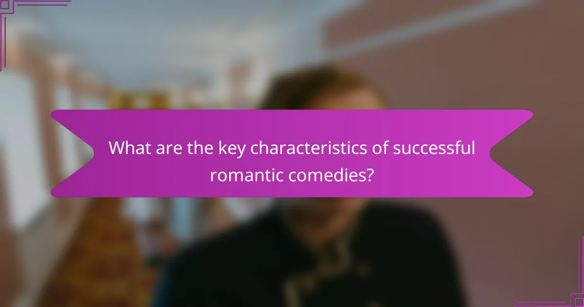 What are the key characteristics of successful romantic comedies?