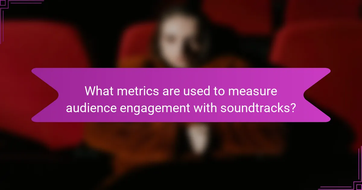 What metrics are used to measure audience engagement with soundtracks?